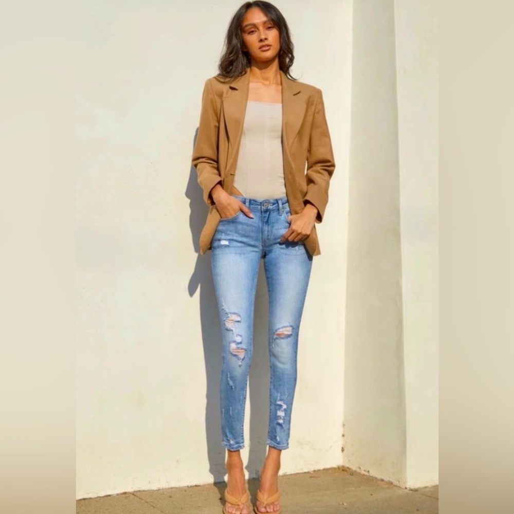 Kan Can Kaleigh Mid Rise Ankle Skinny Jeans SIZE 24